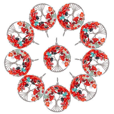 Tree of Life Gemstone Big Pendants