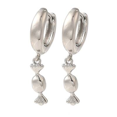 Rack Plating Brass Hoop Earrings
