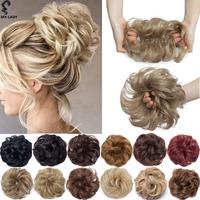 Snoilite 1pc Messy Hair Bun Hair Pieces Curly Large Hair Bun Scrunchies Extensions Synthetic Tousled Updo Hairpieces For Wome...