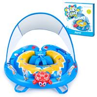 JoyCat Baby Pool Float with Canopy UPF50+ Sun Protection, Swimming Float, Safety Valve Leak-Proof Design, Infant Water Float ...