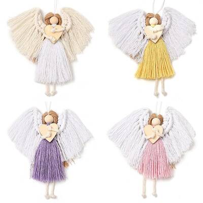 Angel Handmade Woven Macrame Cotton Thread Pendant Decorations