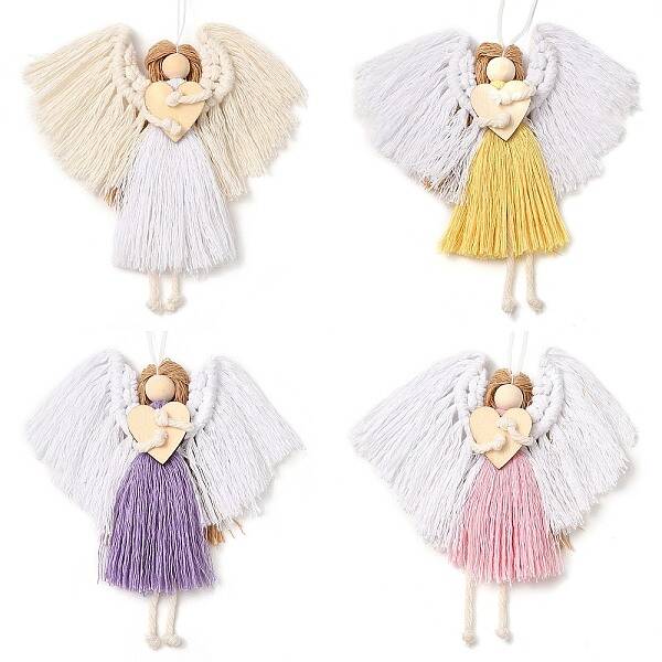 Angel Handmade Woven Macrame Cotton Thread Pendant Decorations