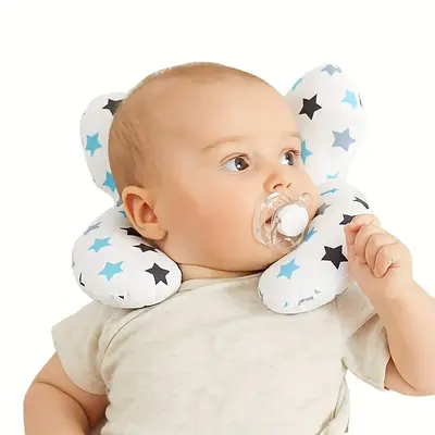 Cartoon Pattern U-shaped Baby Neck Pillow, 1 Count Car Seat Neck Pillow, Travel Essentials for Infant & Toddler, Ideal Gift f...