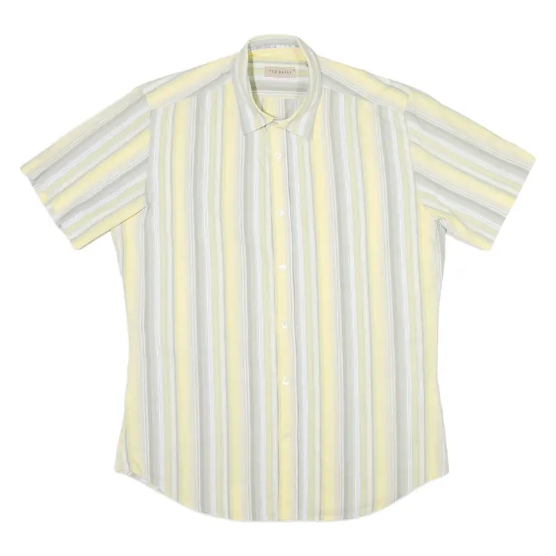 TED BAKER Mens Shirt Yellow Striped M