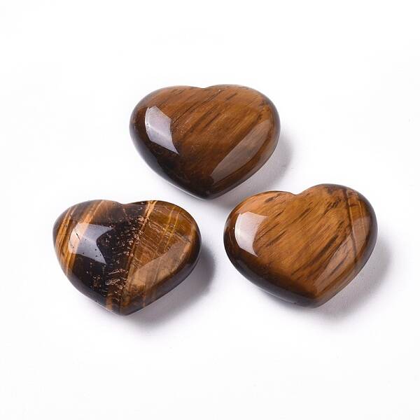 Natural Tiger Eye Heart Love Stone