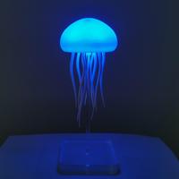 Jellyfish Design Night Light, 1 Count Rechargeable Jellyfish Table Lamp, LED Jellyfish Decorative Light For Bedroom, Living ...