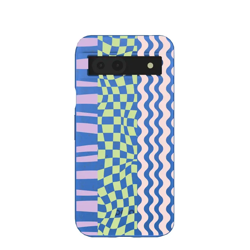 Electric Blue Mixed Up Google Pixel 8a Case