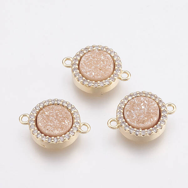 Natural Druzy Agate Links connectors