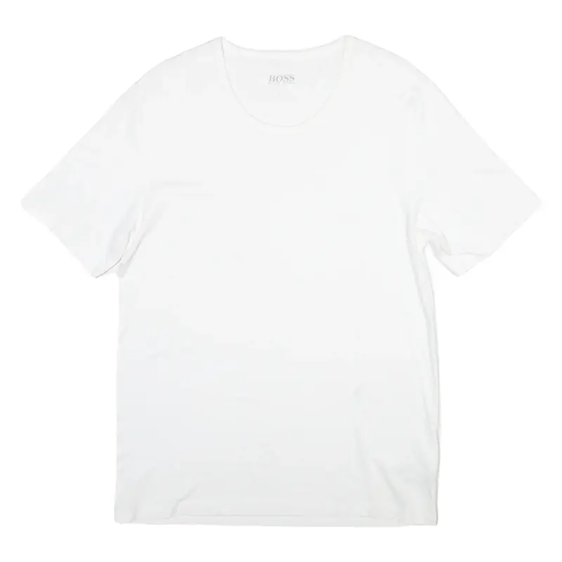 BOSS HUGO BOSS Mens T-Shirt White Crew Neck L