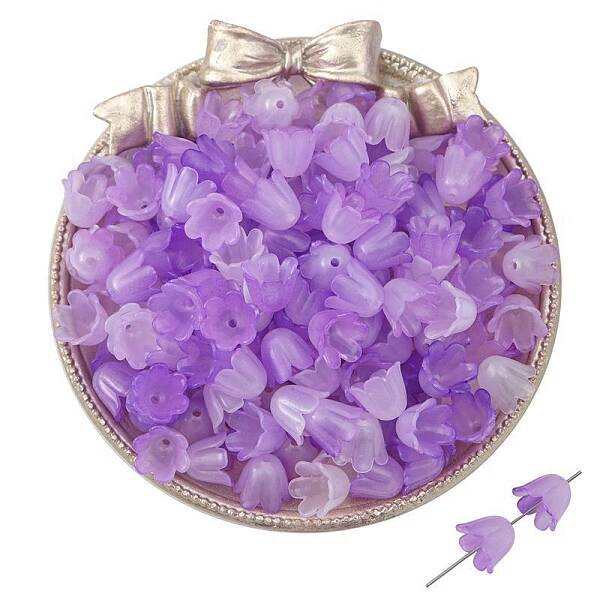 100Pcs Acrylic Bead Caps