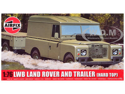 Level 1 Model Kit Land Rover LWB (Hard Top) Truck and Trailer with 2 Scheme Options 1/76 Plastic Model Kit by Airfix