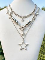 Women's Elegant Star Design Pendant Statement Necklace, Fashion Ot Buckle Pendant Necklaces for Party, Daily Decor, Trendy Al...