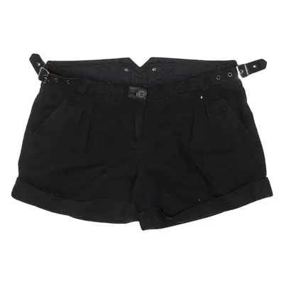 FIRE BIRD Womens Denim Shorts Black Relaxed UK 14 W34
