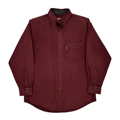 Woolrich Shirt - Medium Burgundy Cotton