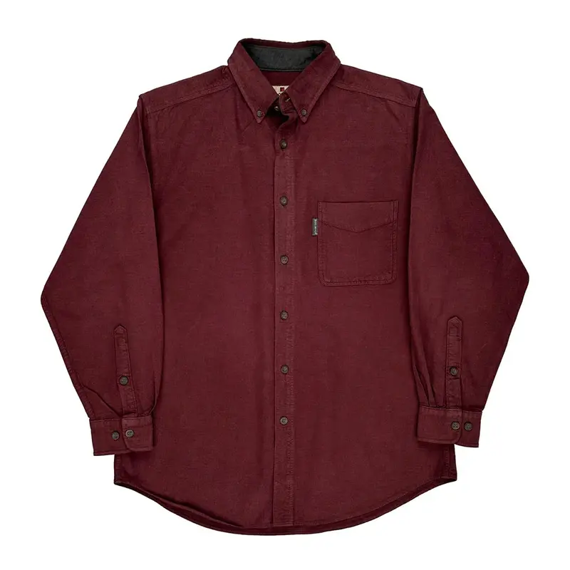 Woolrich Shirt - Medium Burgundy Cotton