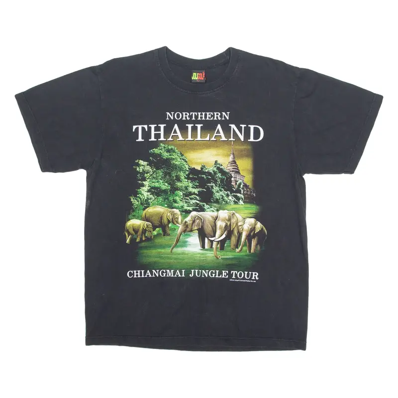 JOLIGOLF Northern Thailand Mens T-Shirt Black Crew Neck L