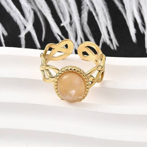 304 Stainless Steel Cuff Rings for Women