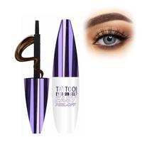 Easy Peel Off Eyebrow Gel, Dark Brown Tattoo Eyebrow Gel Easy Peel Off for Women, Up to 3 Days Waterproof & Long Lasting Brow...