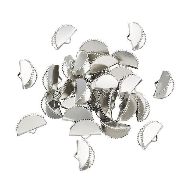 Iron Ribbon Crimp Ends