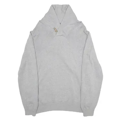 FRENCH CONNECTION Womens Jumper Grey High Neck Tight Knit XL