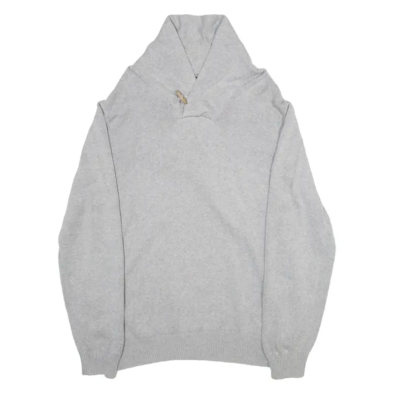 FRENCH CONNECTION Womens Jumper Grey High Neck Tight Knit XL