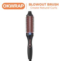 1.5inch Blowout Brush, Ionic Anti-Frizz Hair Curlingiron Thermal Brush