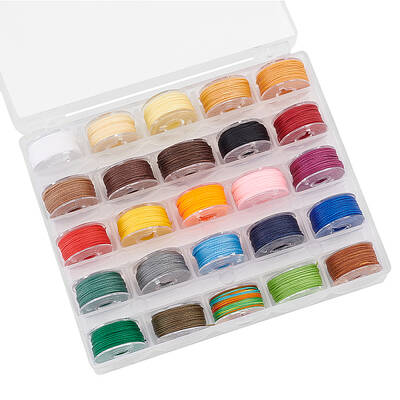 25 Rolls 25 Colors 3-Ply Polyester Thread Sets