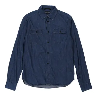 Armani Jeans Denim Shirt - Medium Blue Cotton