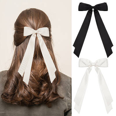 Big Bowknot Polyester Alligator Hair Clips