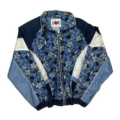 Active Frontier Floral Shell Jacket - Medium Blue Nylon