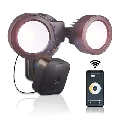 Wasserstein 3-in-1 Wired Smart Floodlight, Charger and Mount for Blink Outdoor / XT2 Camera | 1500 Lumens | Motion Detection ...