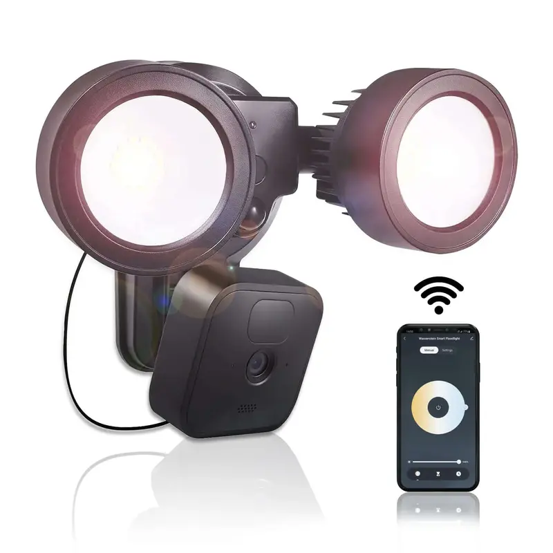 Wasserstein 3-in-1 Wired Smart Floodlight, Charger and Mount for Blink Outdoor / XT2 Camera | 1500 Lumens | Motion Detection ...