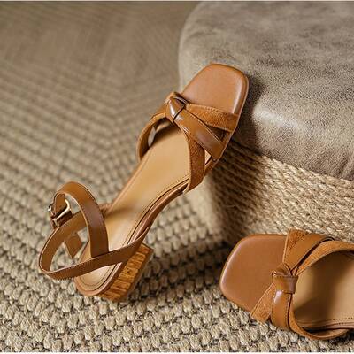 CHIKO Laurelei Open Toe Block Heels Flats Sandals