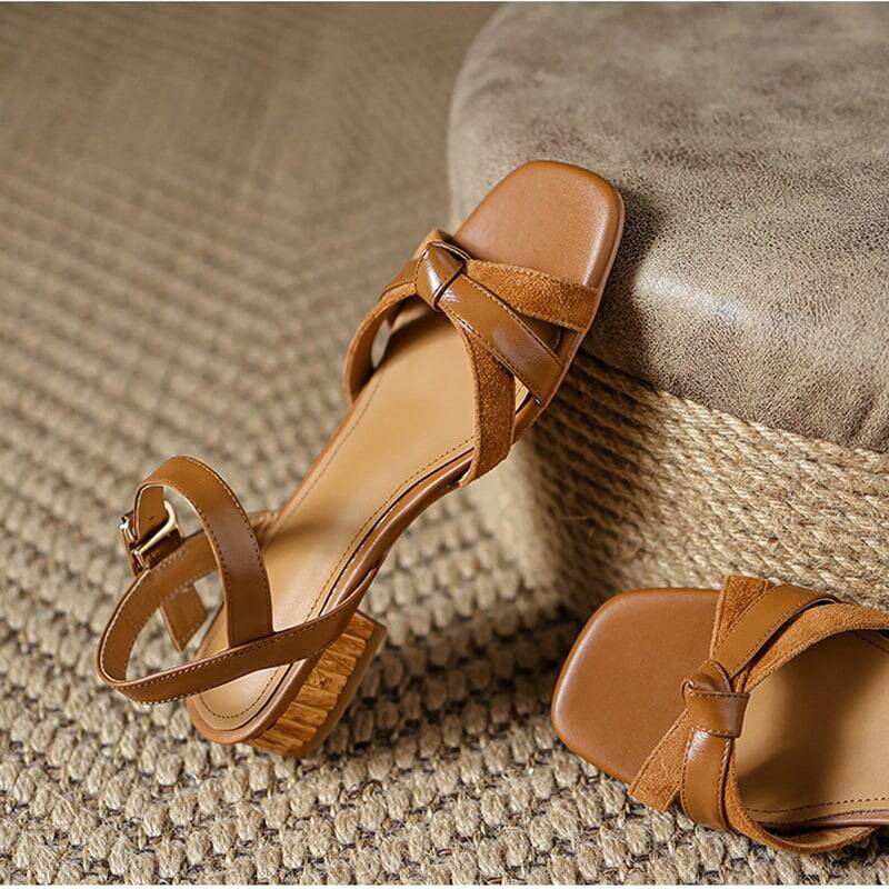 CHIKO Laurelei Open Toe Block Heels Flats Sandals