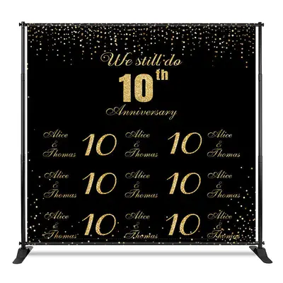 Aperturee We Still Do Anniversary Custom Step And Repeat Banner, 4X8FT(1.2X2.5M), 42 USD, step and repeat backdrops, CF1_DZYM...