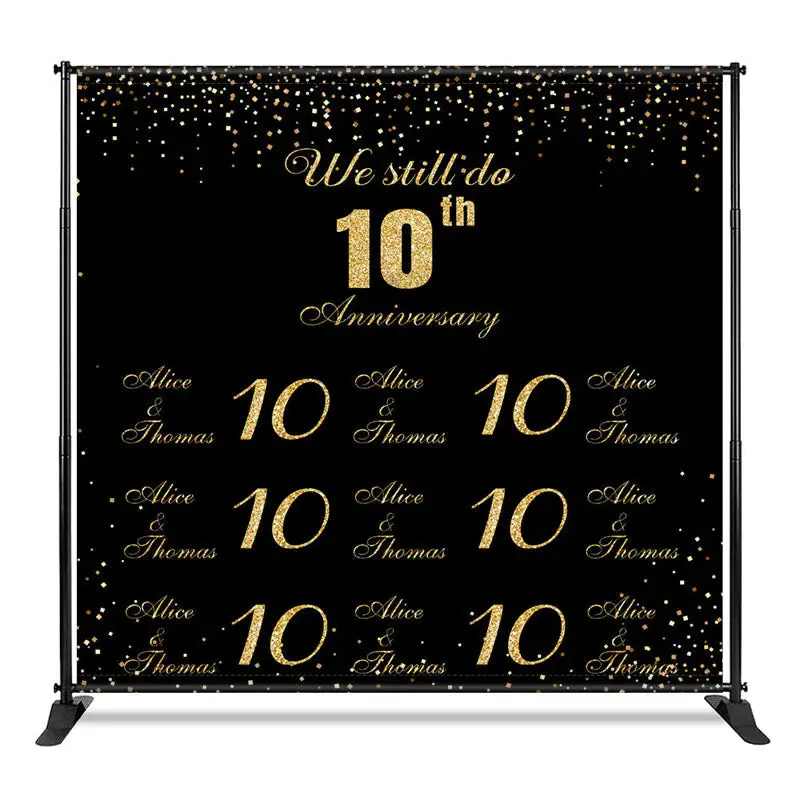 Aperturee We Still Do Anniversary Custom Step And Repeat Banner, 4X8FT(1.2X2.5M), 42 USD, step and repeat backdrops, CF1_DZYM...