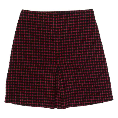 PHASE EIGHT Womens Straight Skirt Red Knee Length Check UK 12