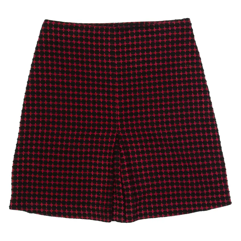 PHASE EIGHT Womens Straight Skirt Red Knee Length Check UK 12