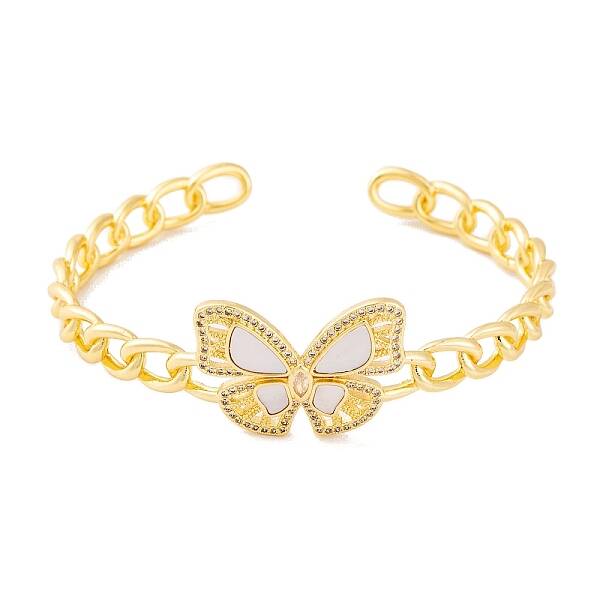 Brass Micro Pave Clear Cubic Zirconia Open Cuff Bangles for Women