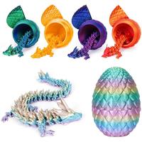 3D Printed Dragon Statue, Colorful Gradient Design Dragon Egg Ornament, Stuffing Easter Eggs, Creative Desktop Decoration, H...