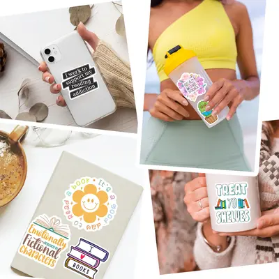 150 PCS Kindle Stickers For Bookish Readers, Laptop, Water Bottle, Ebook Reader Skin, Reading Decals Waterproof booktok
