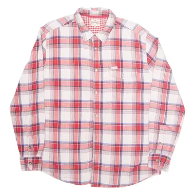 WRANGLER Mens Shirt Red Check Long Sleeve XL