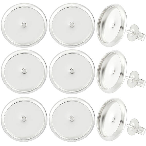 20Pcs Brass Stud Earring Settings