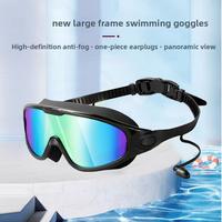 Swimming Goggles & Earplugs Set，Anti-fog Swimming Goggles, Anti-uv Swimming Goggles with Ear Plugs, Swim Glasses for Men Wo...