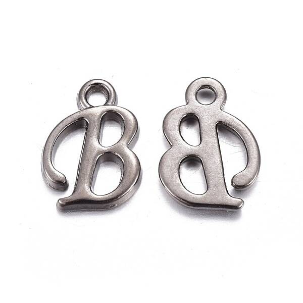 Gunmetal Plated Alloy Letter Pendants
