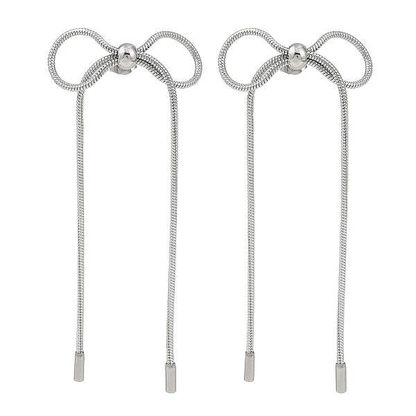 Non-Tarnish Bowknot 304 Stainless Steel Stud Earrings for Women