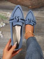 Women's Fashionable Elegant Knot Design Slip on Flats, Gifts for Wife, Flats Shoes for Women, Casual Comfortable Breathable P...