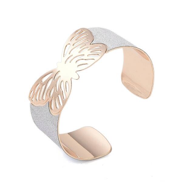 Butterfly Alloy Open Cuff Bangles for Women