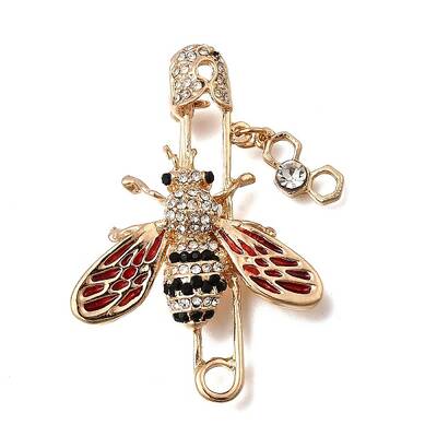 Zinc Alloy Enamel Rhinstone Brooches