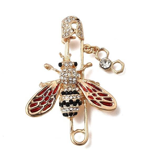 Zinc Alloy Enamel Rhinstone Brooches